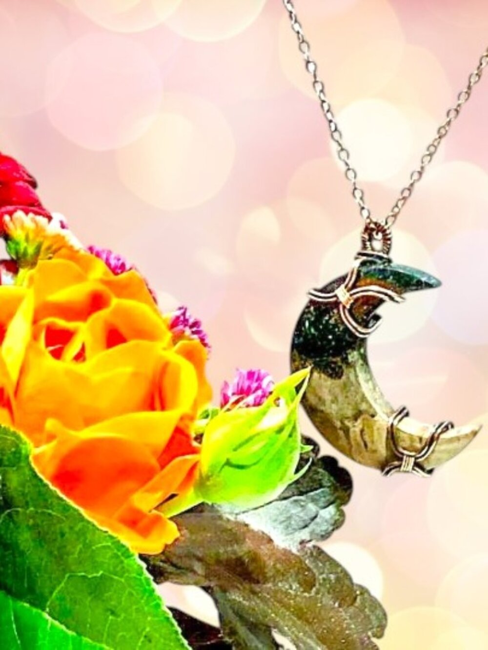 Petrified Palm Root Pendant, Unisex Fossil Necklace - Picture 4 of 12